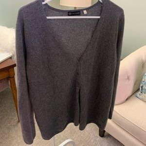 Grey Cashmere Cardigan